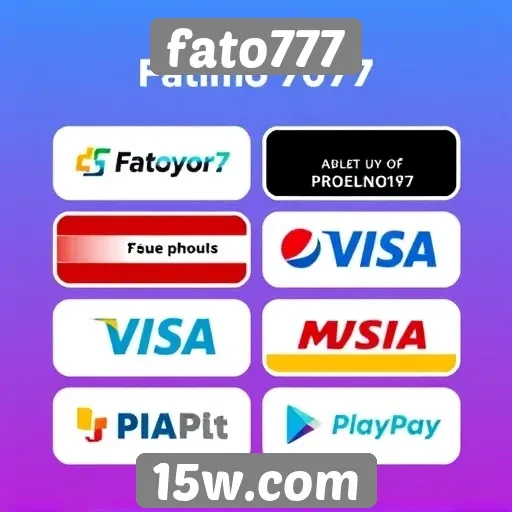 Métodos de pagamento disponíveis no Fato777